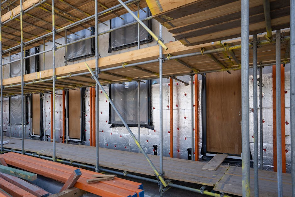 Application of expanding spray foam wall insulation